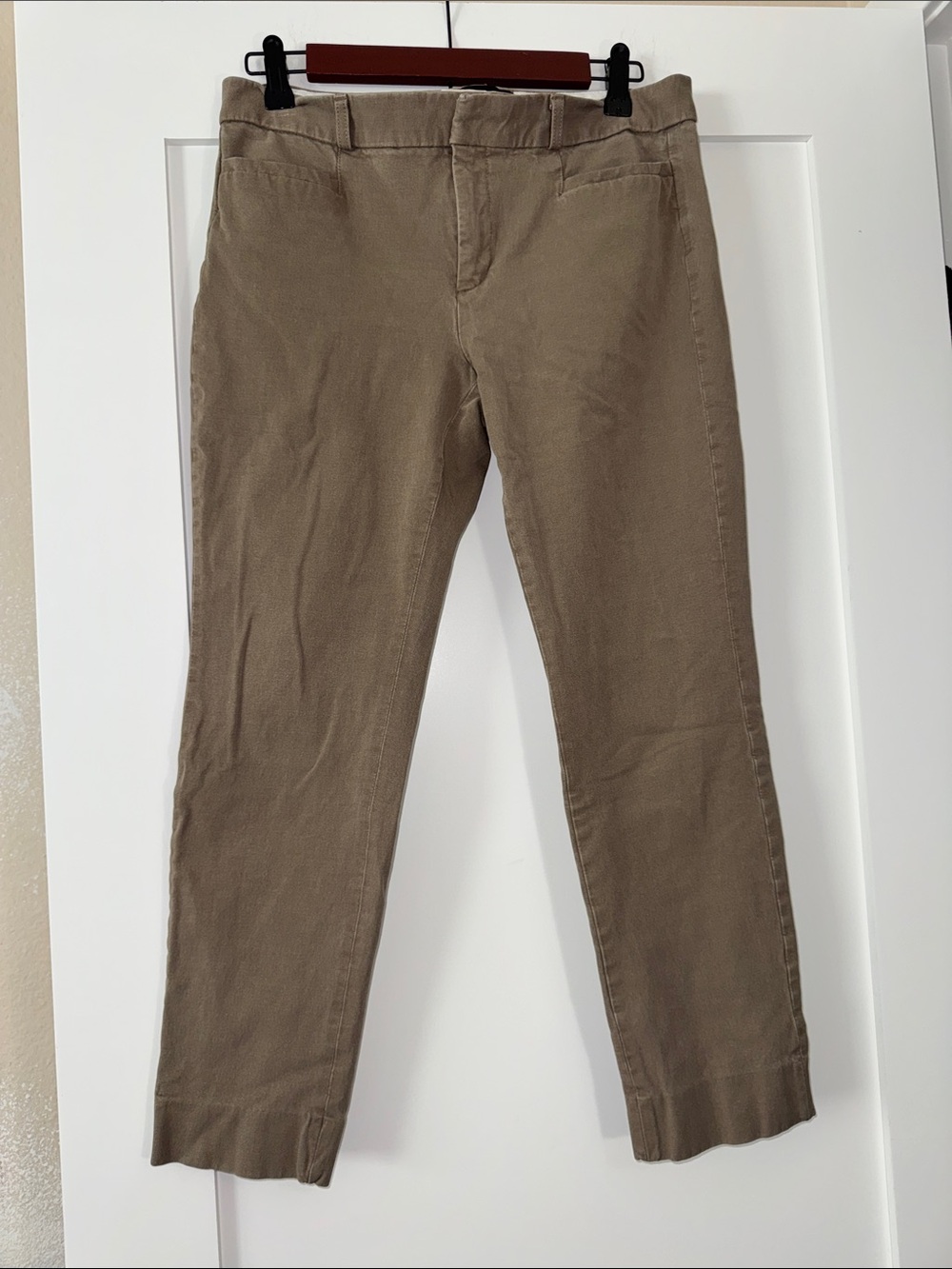 Banana Republic Womens Jackson Fit  Pants Taupe Sz 8 pedal pusher